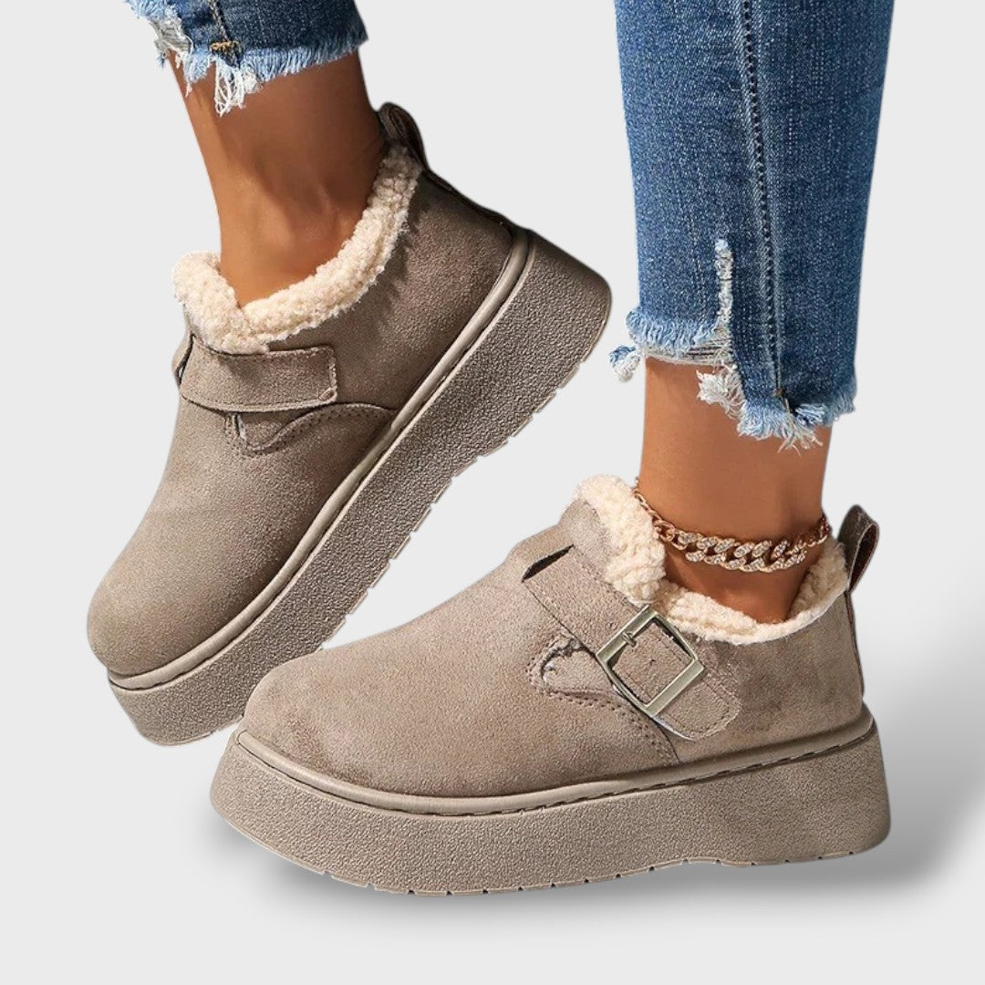 Snow Boots with Thick Sole and Fleece Lining