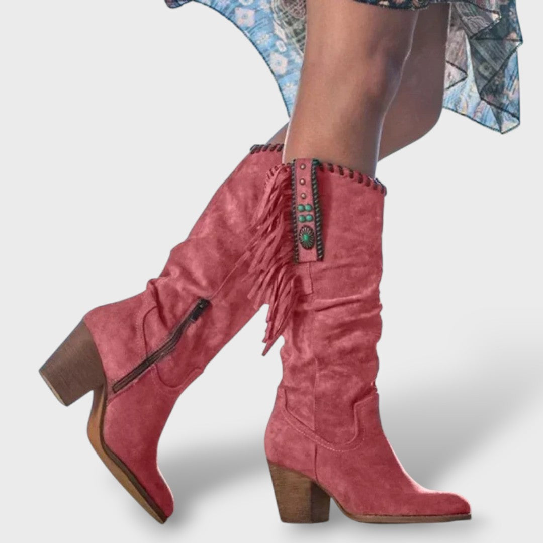 High Cowboy Boots – Heel and Buckle