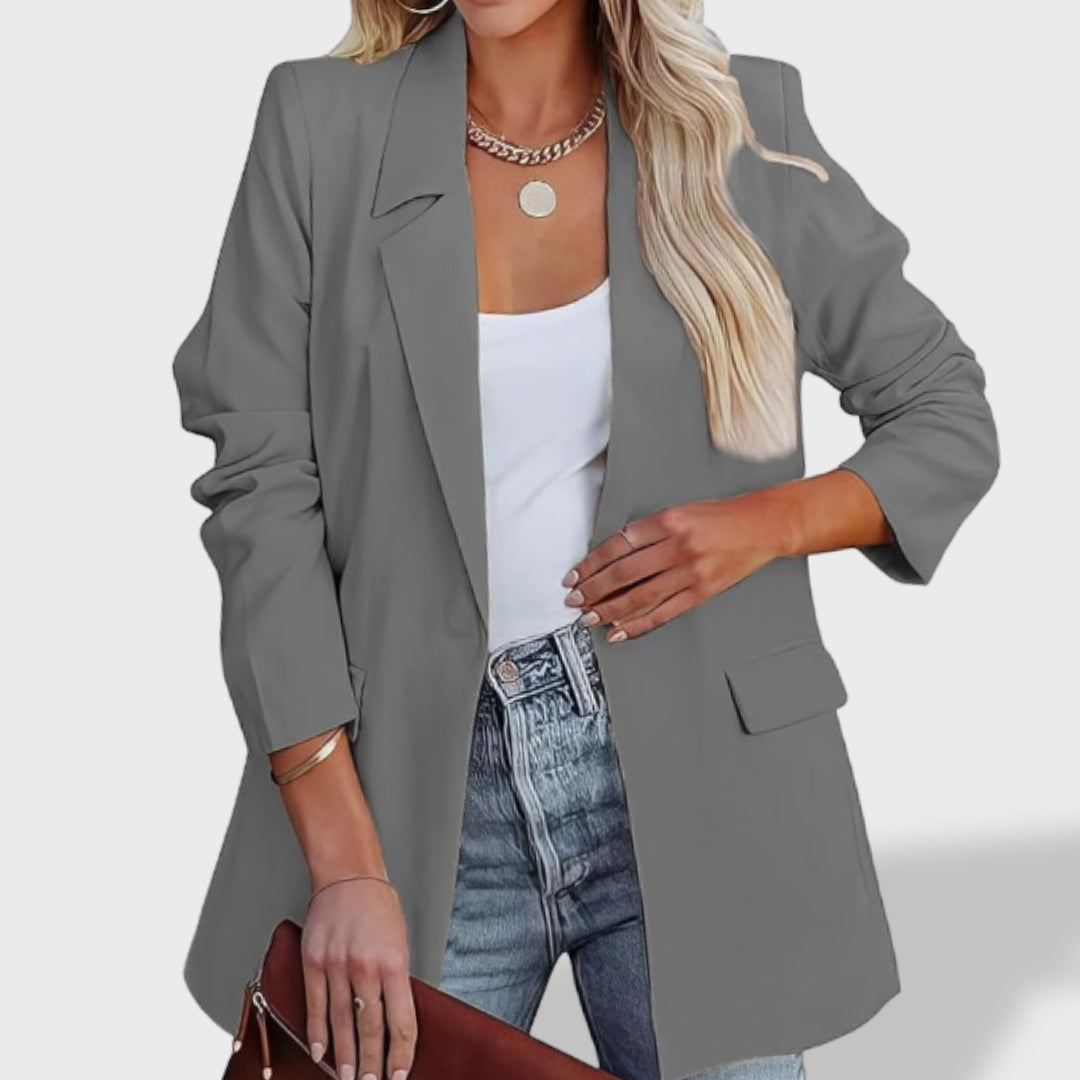 Sofía | Elegant women's blazer with front opening and lapel collar.