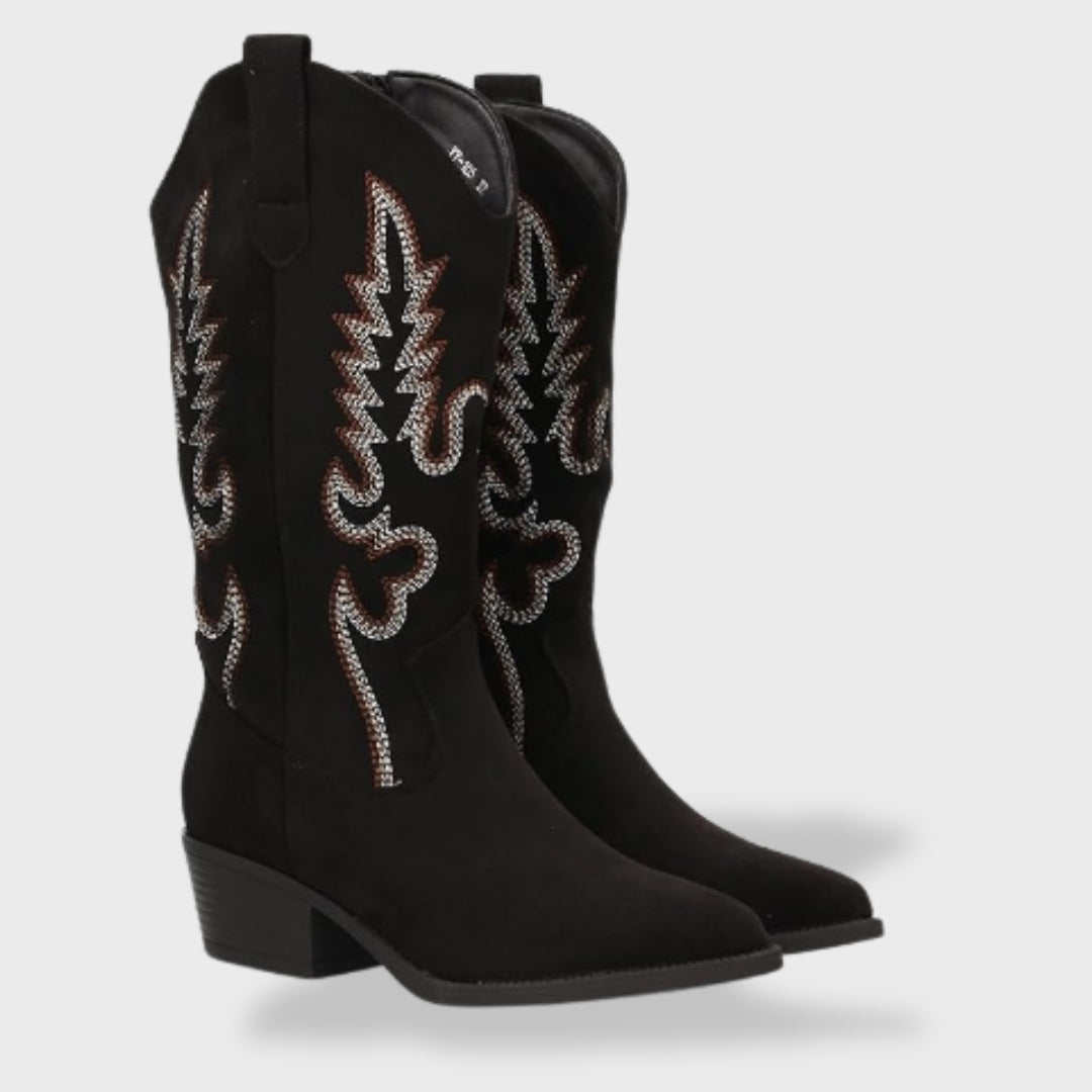 Sofía | Women's Cowboy Boots with Embroidery and Low Heel