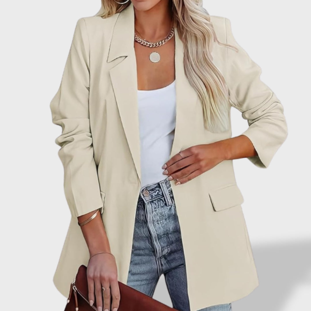 Sofía | Elegant women's blazer with front opening and lapel collar.