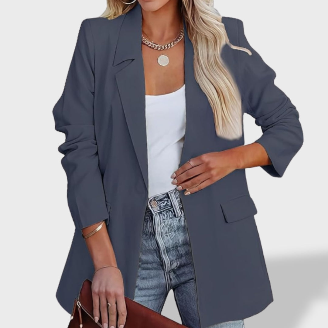 Sofía | Elegant women's blazer with front opening and lapel collar.