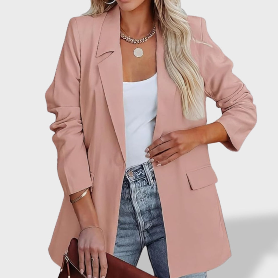 Sofía | Elegant women's blazer with front opening and lapel collar.