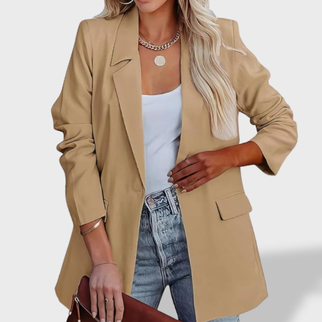Sofía | Elegant women's blazer with front opening and lapel collar.