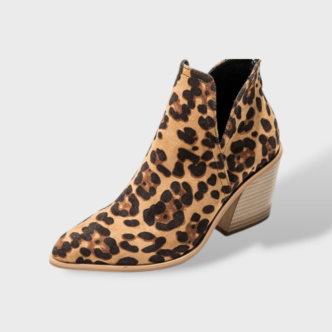 Women's Cowboy Ankle Boots with High Heel