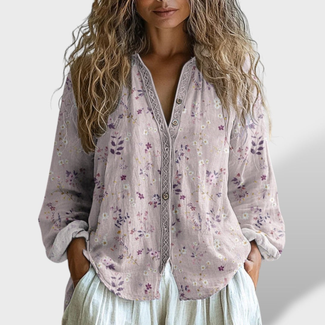 Amber Vintage Leaf Blouse