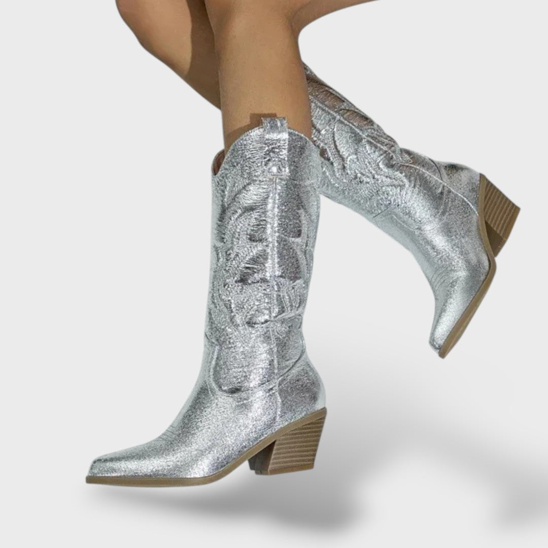 Retro Embroidered Cowboy Boots for Women