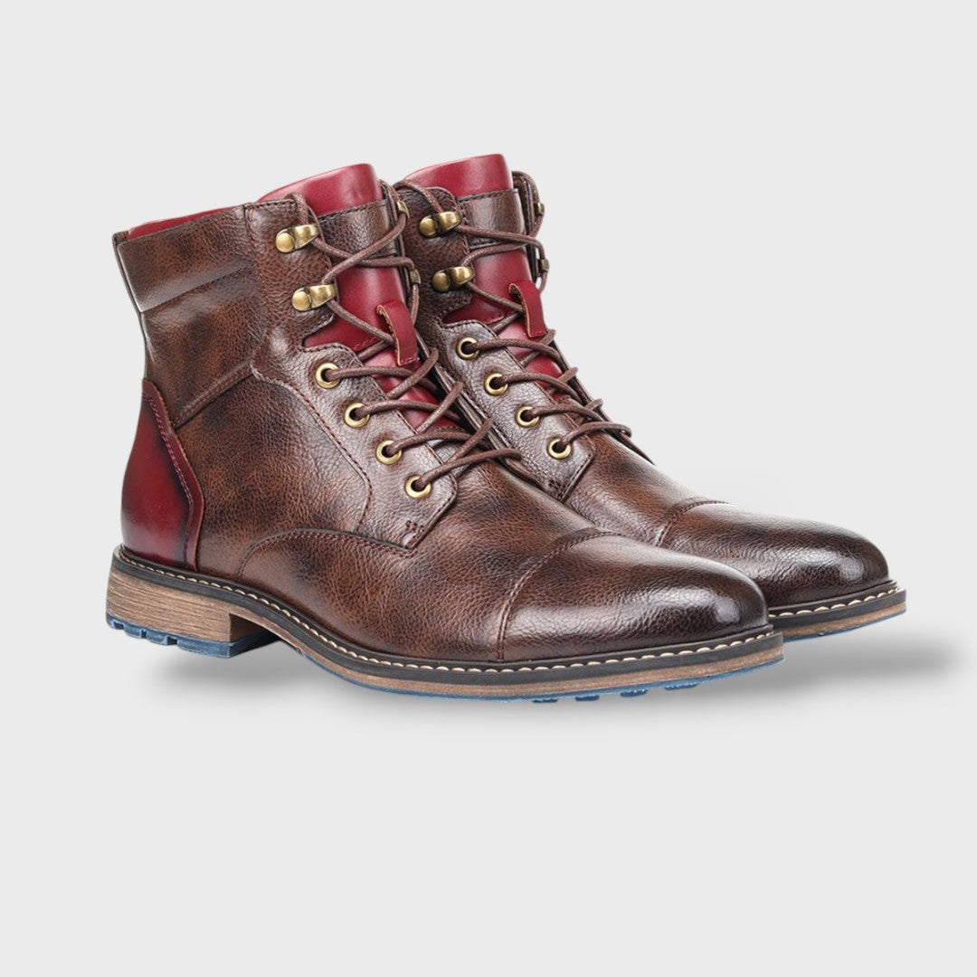 Vintage Leather Ankle Boots for Men