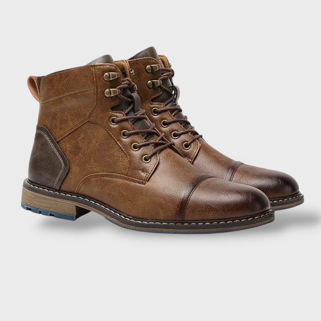 Vintage Leather Ankle Boots for Men