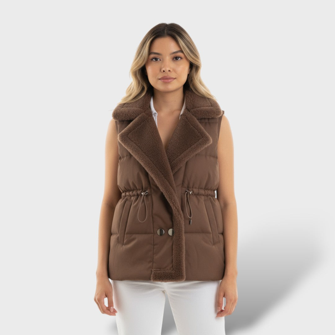 Elegant Padded Vest for Women with Adjustable Waist