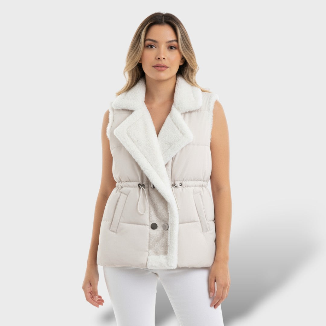 Elegant Padded Vest for Women with Adjustable Waist