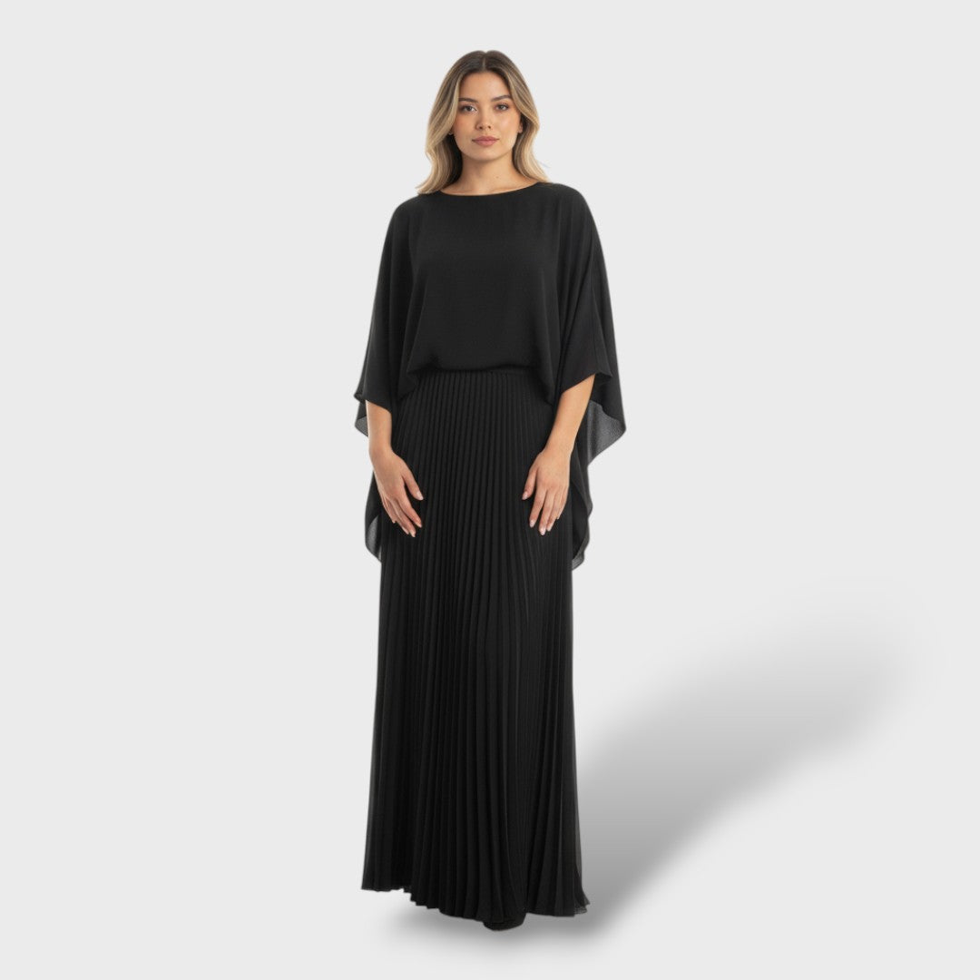 Elegant batwing maxi dress