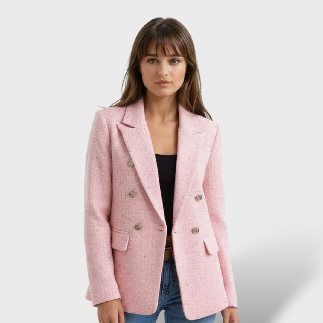 Elegant Thick Tweed Blazer for Women