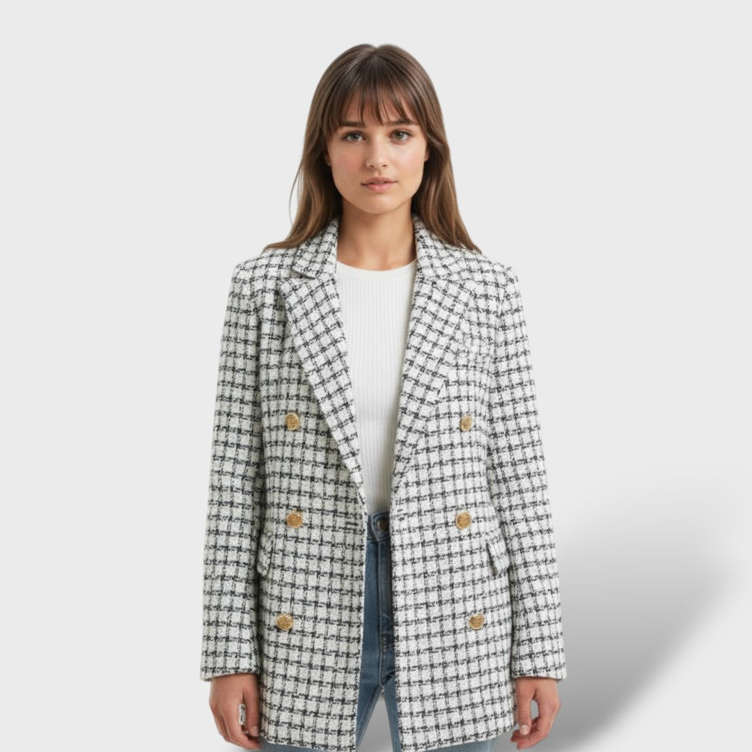 Elegant Thick Tweed Blazer for Women