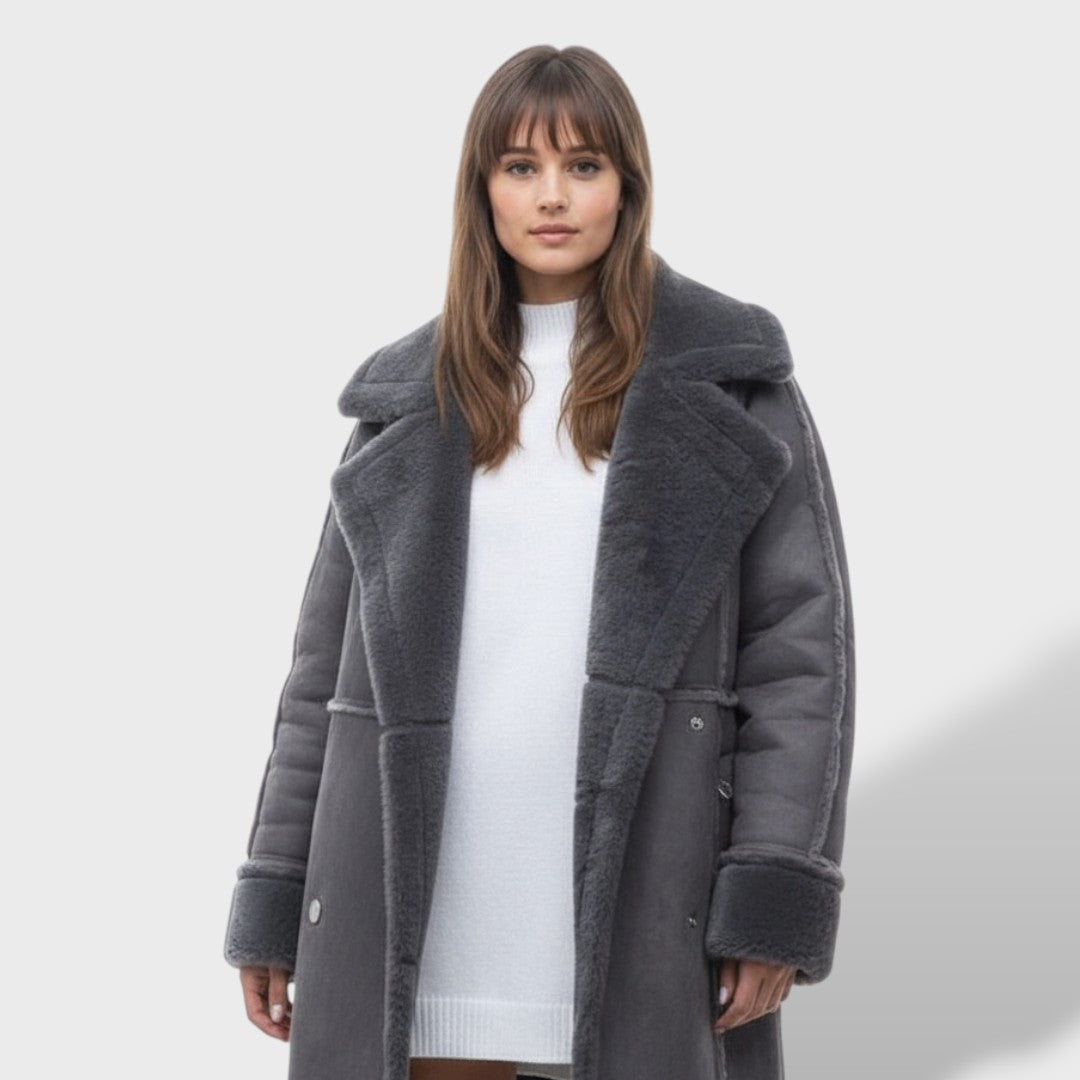 Ava Elegant and Warm Long Polar Coat for Women