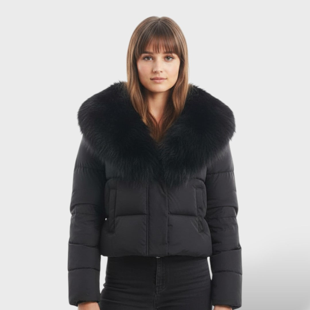 Winter Jacket for Women with Faux Fur Collar