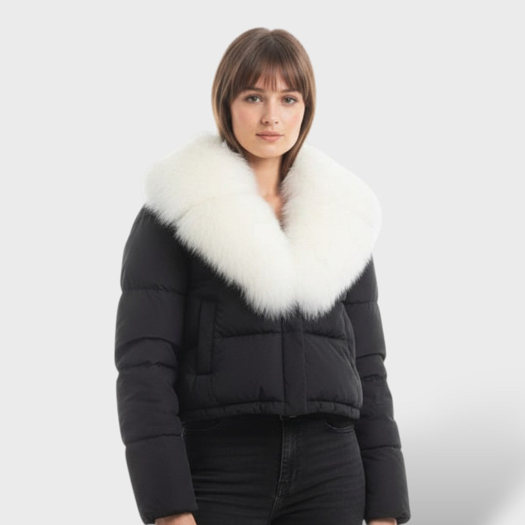 Winter Jacket for Women with Faux Fur Collar
