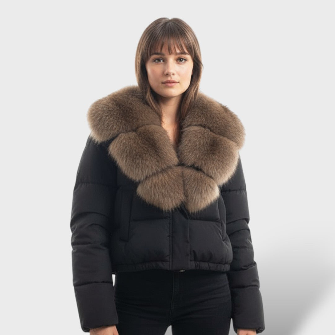 Winter Jacket for Women with Faux Fur Collar