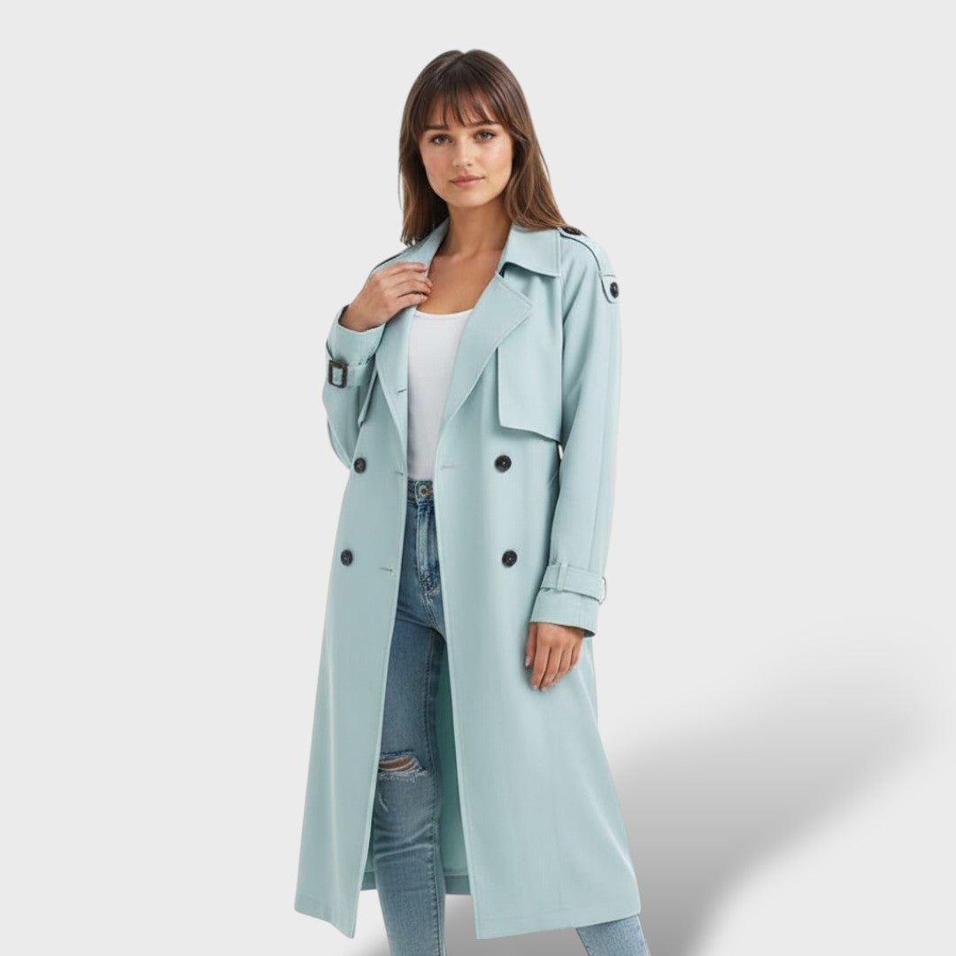 Elegant Long Trench Coat for Ladies