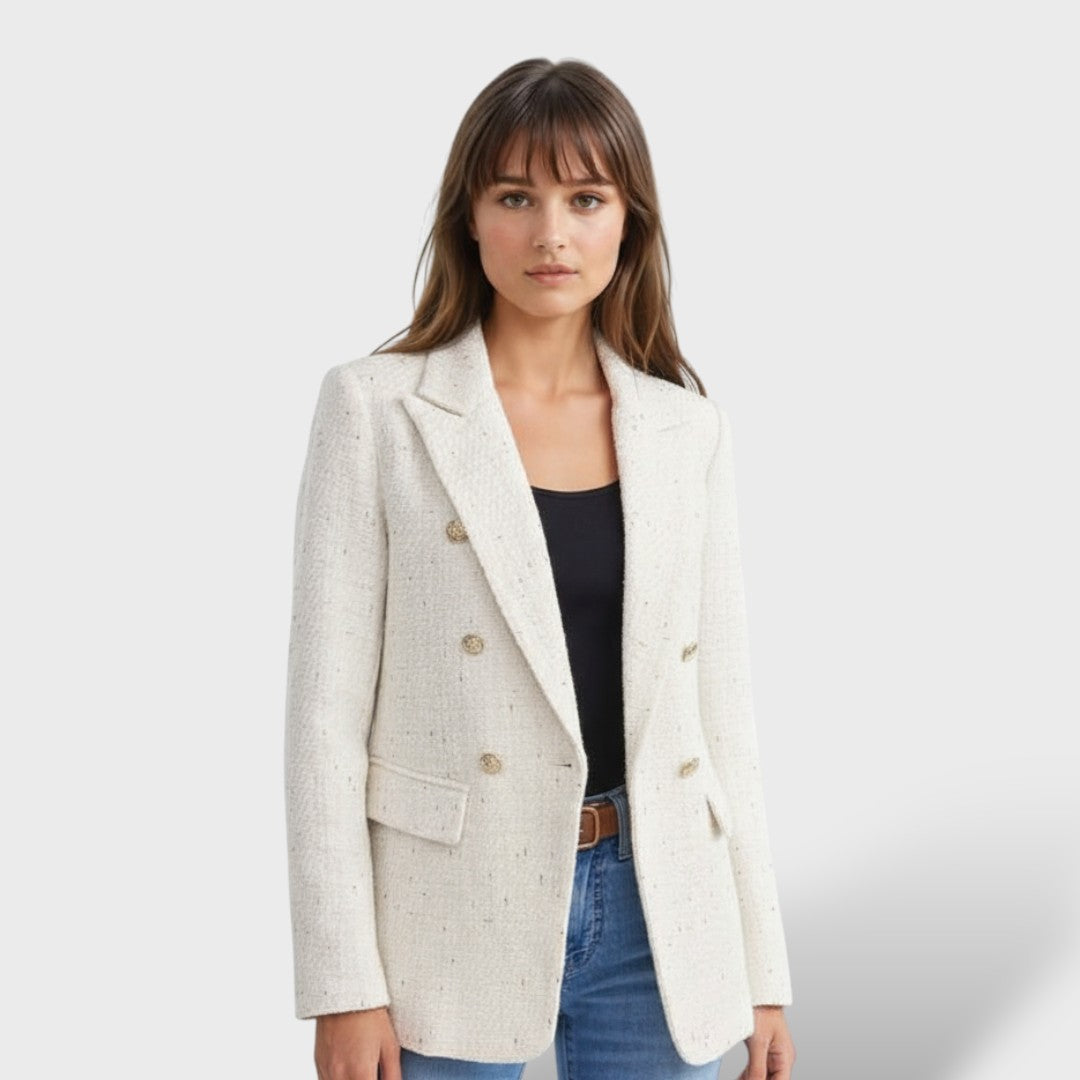 Elegant Thick Tweed Blazer for Women