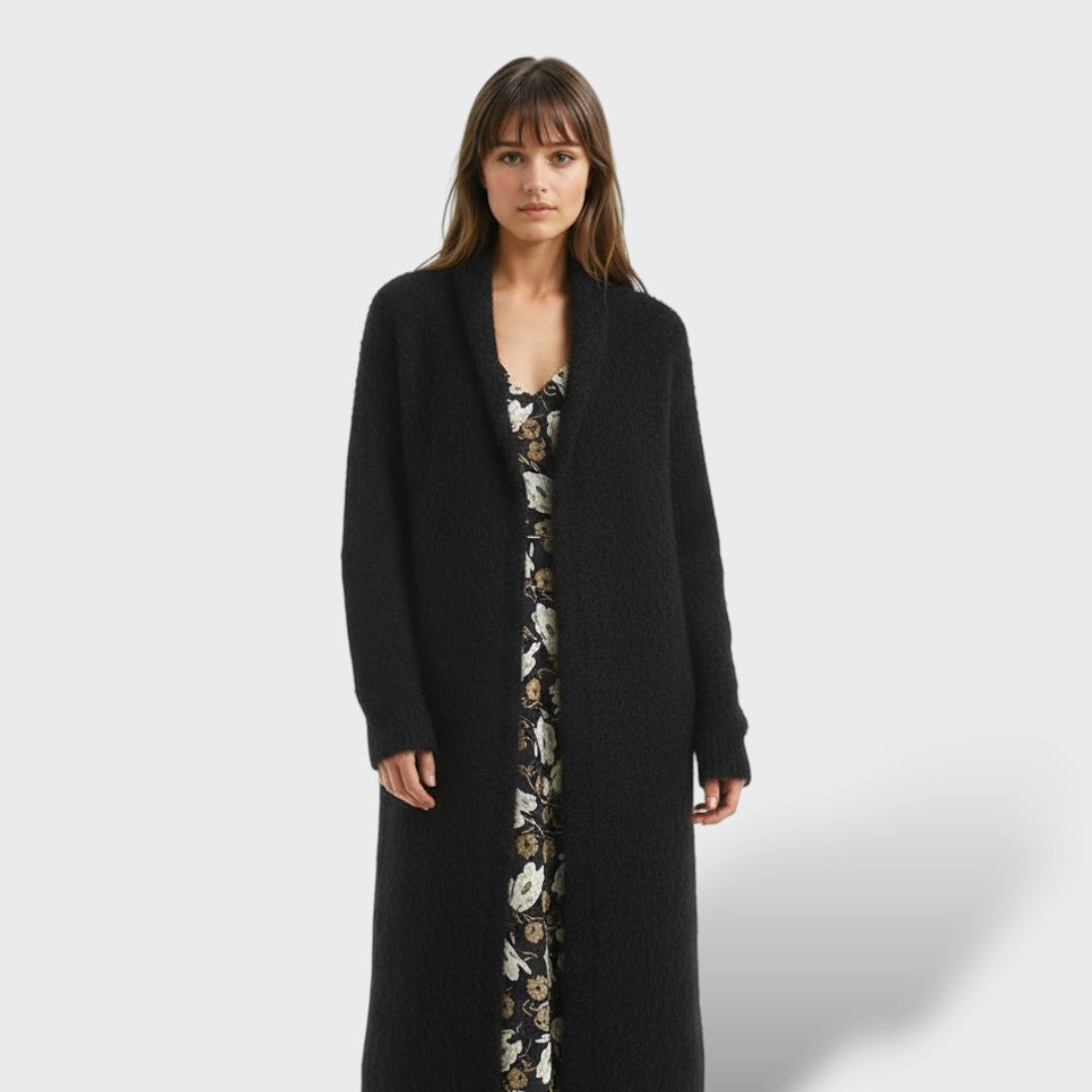 Luxe Long Cashmere Coat for Ladies