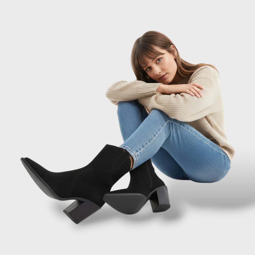 Brown Suede Ankle Boots for Women