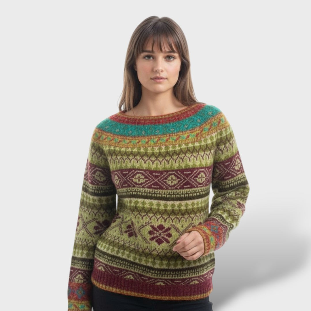 Retro Norwegian Sweater for Women