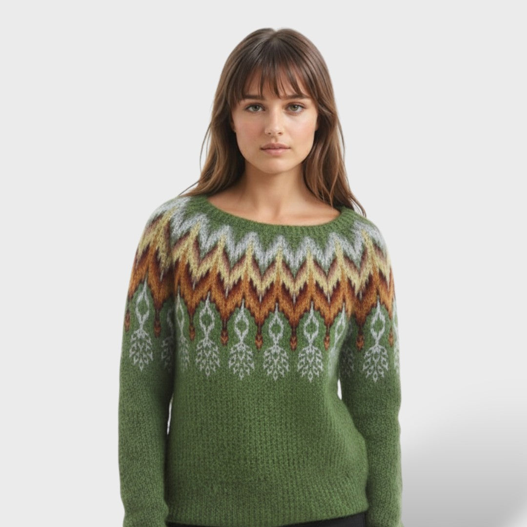 Retro Norwegian Sweater for Women