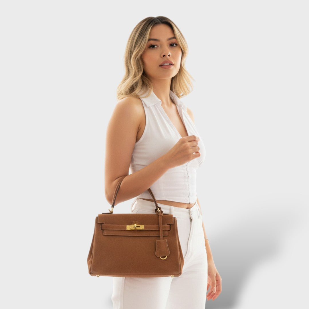 Elegant Vintage Suede Bag