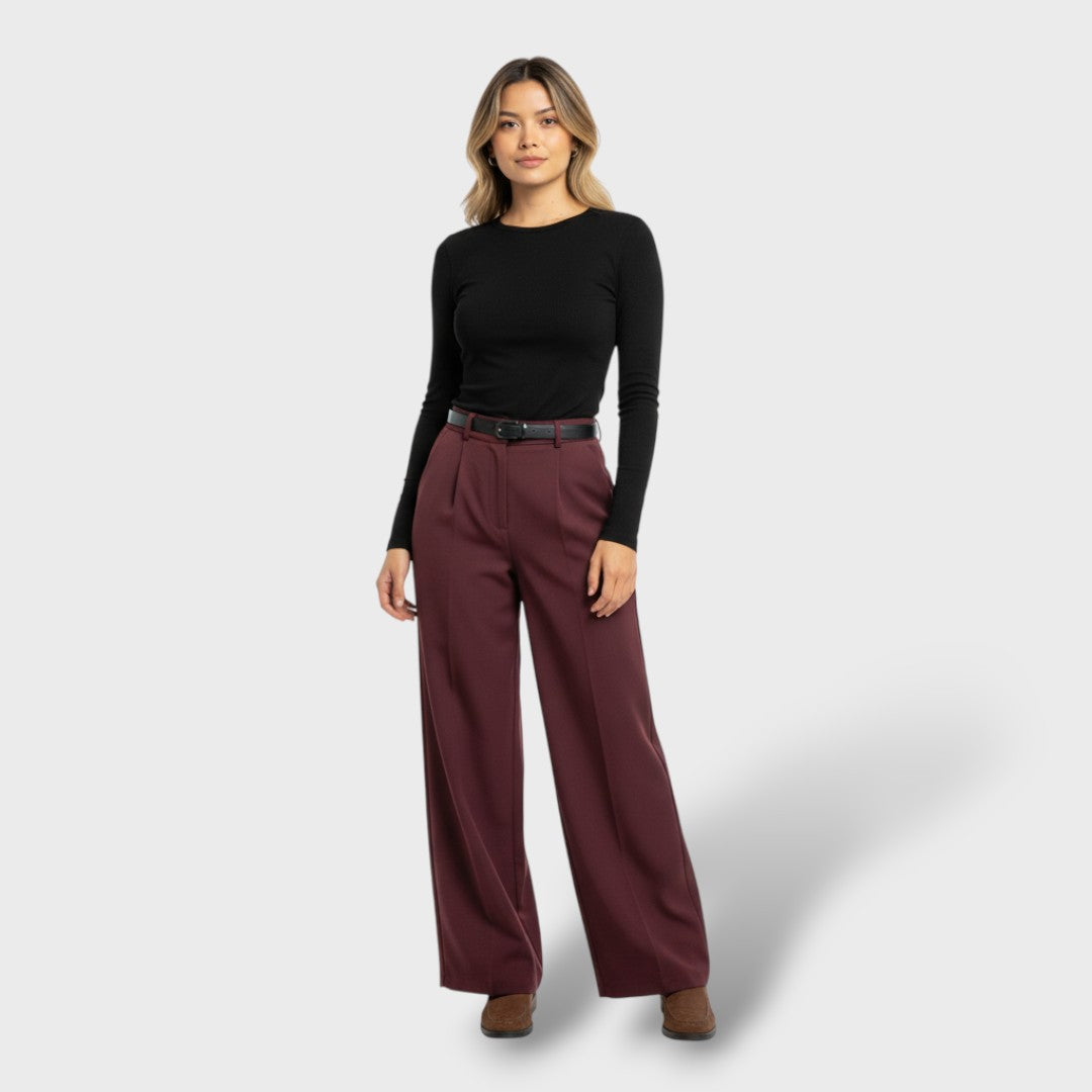 Wide Leg Tailored Pants for Women
