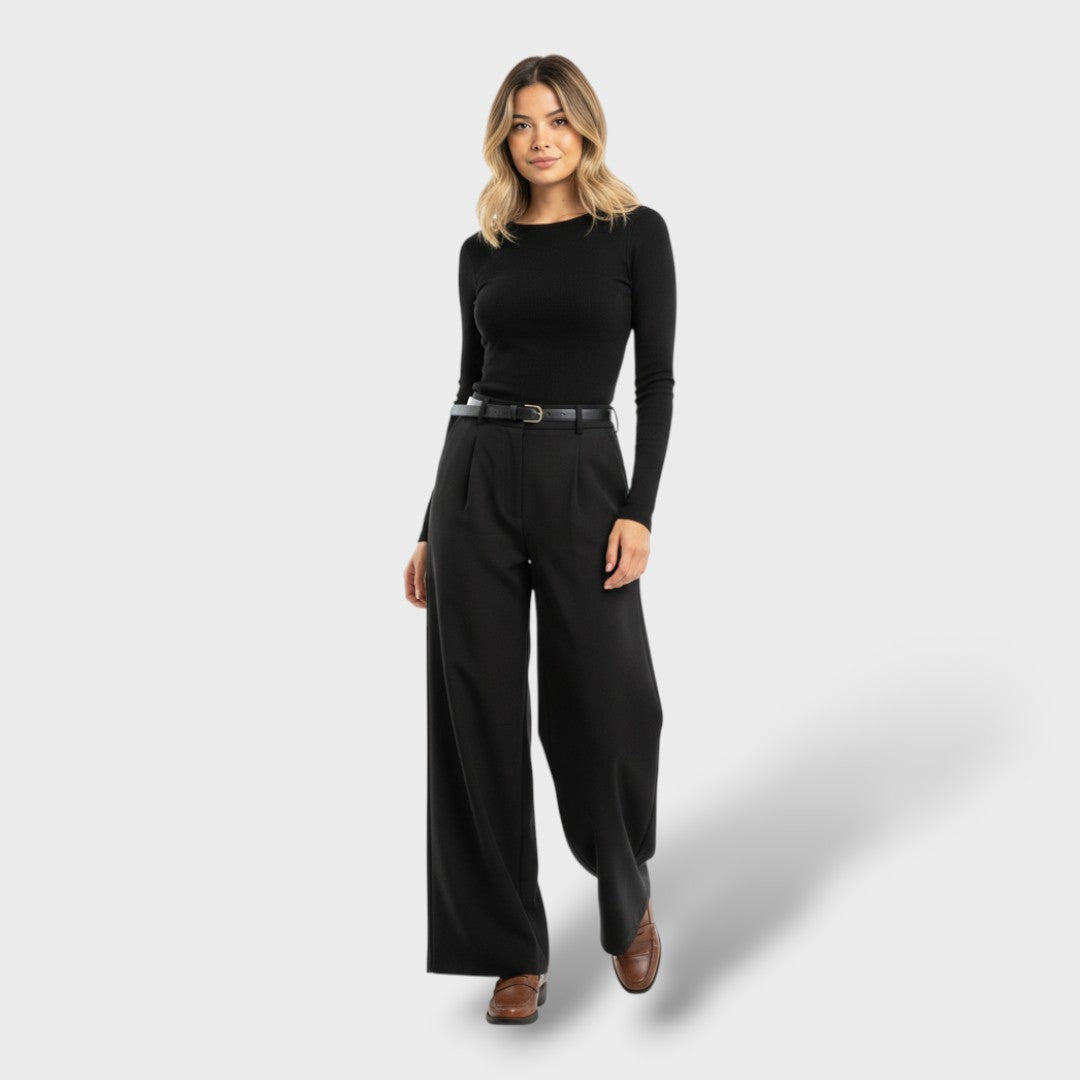 Wide Leg Tailored Pants for Women