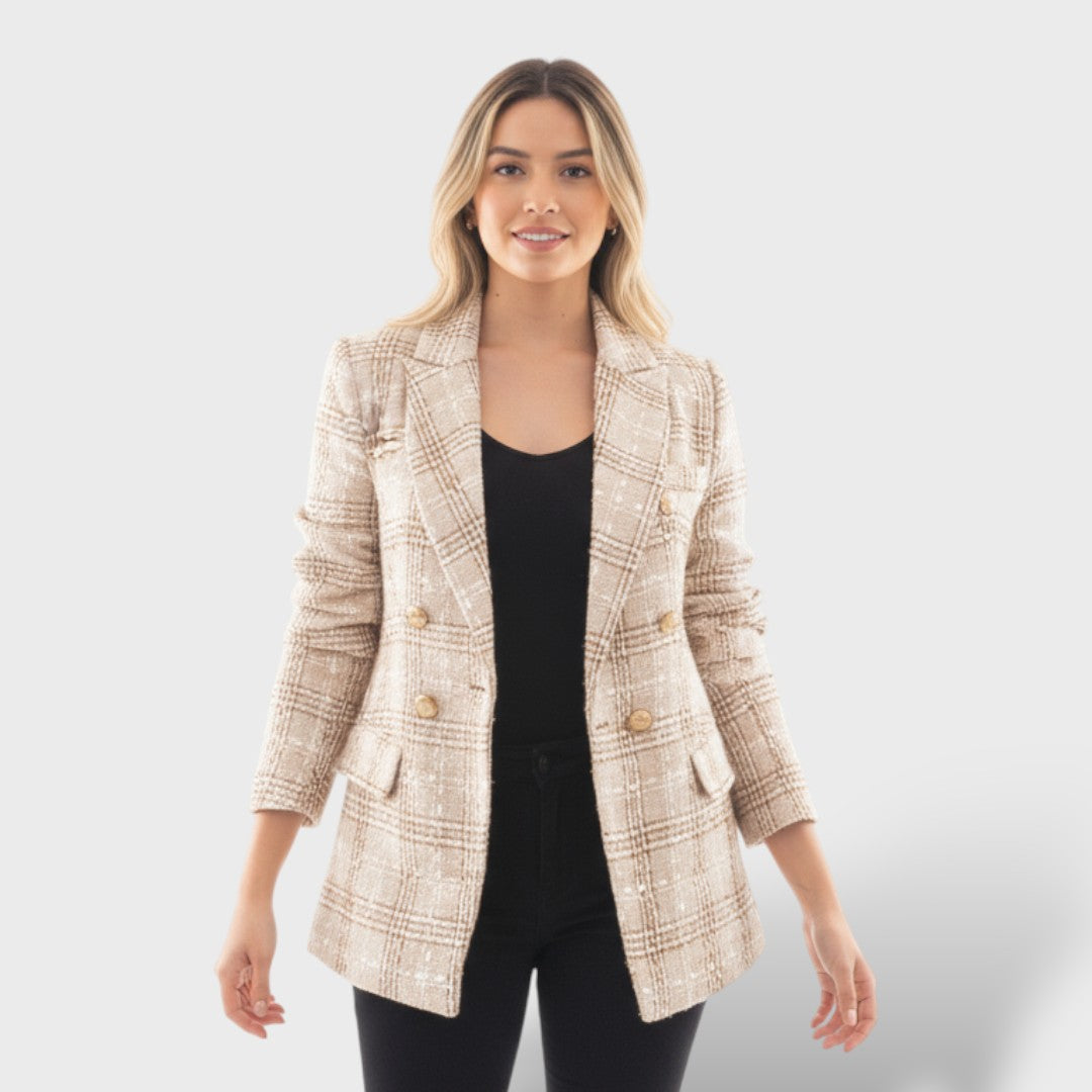 Elegant Checked Blazer for Women