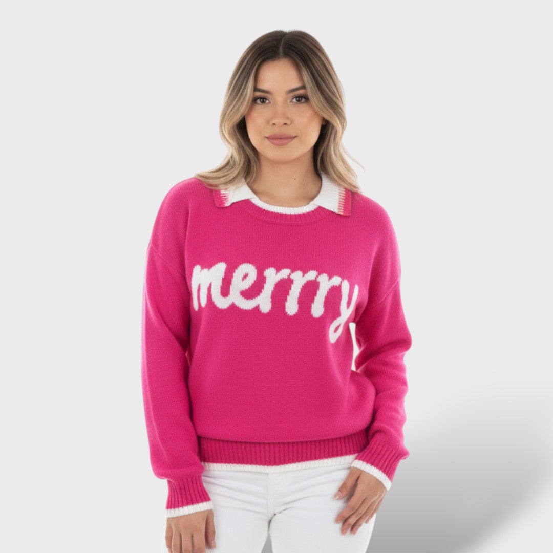 Women's Warm Printed Christmas Sweater