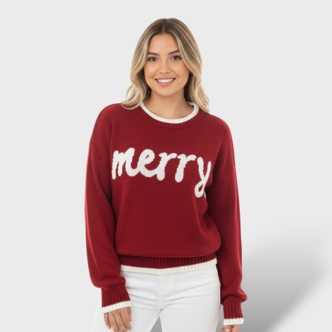 Women's Warm Printed Christmas Sweater