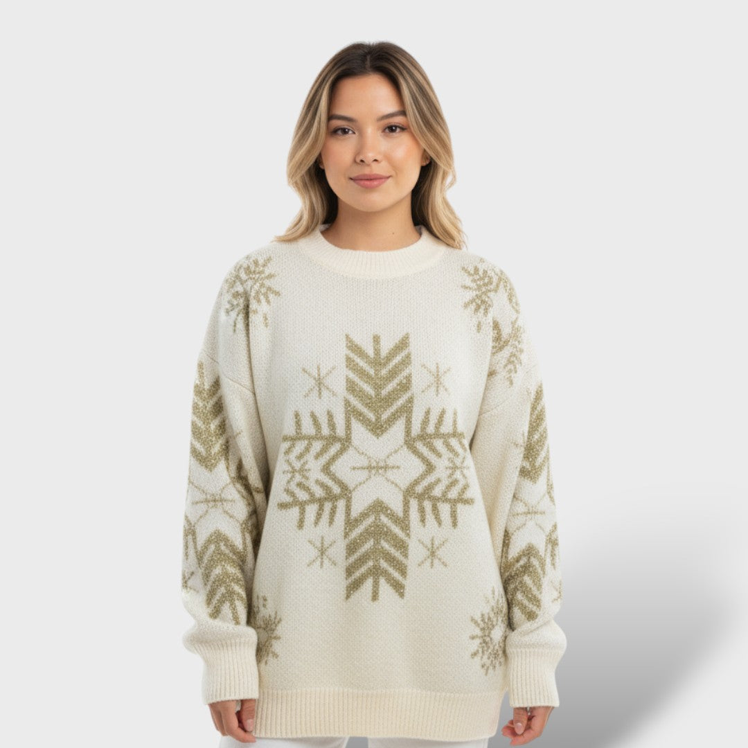 Women's Christmas Sweater Snowflakes