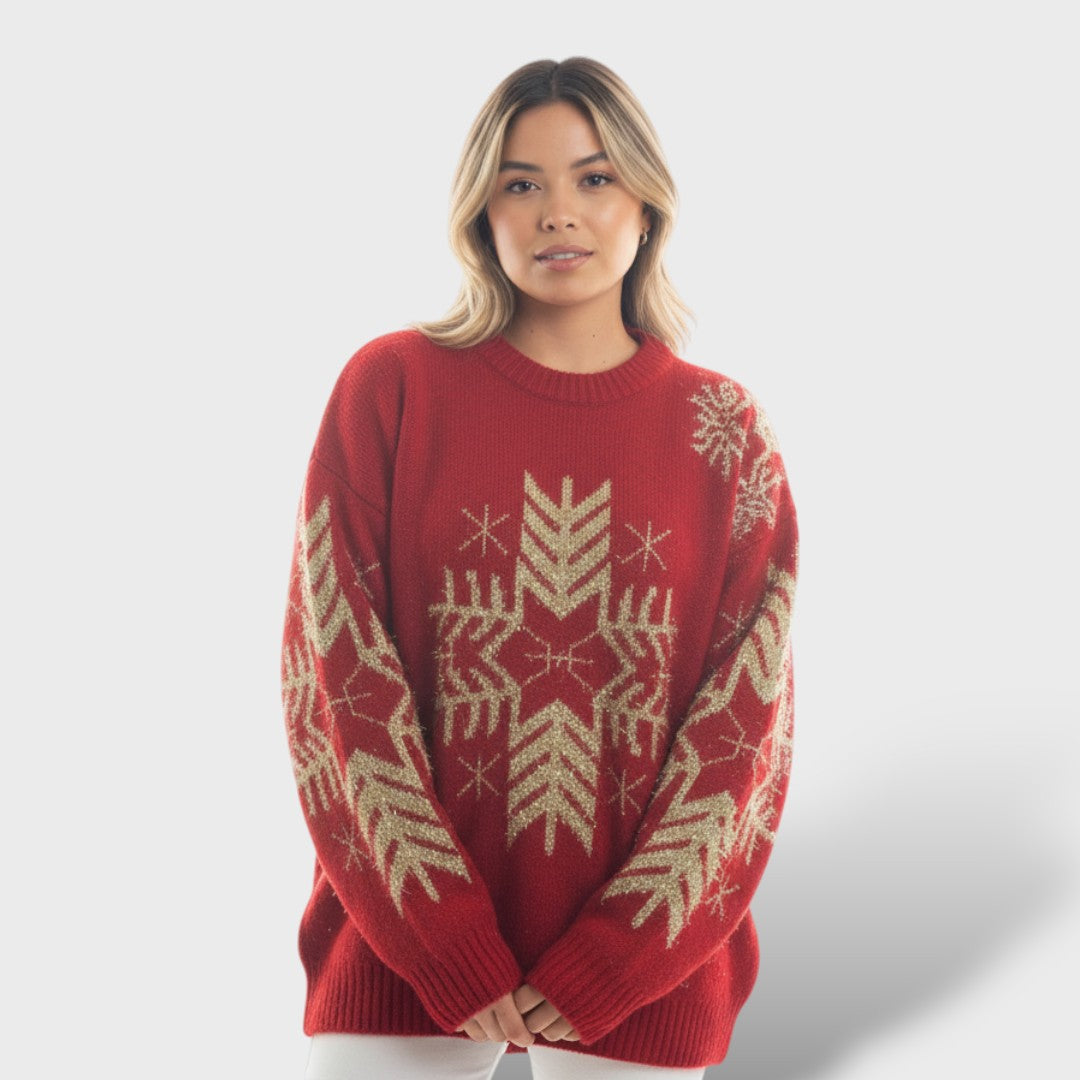 Women's Christmas Sweater Snowflakes