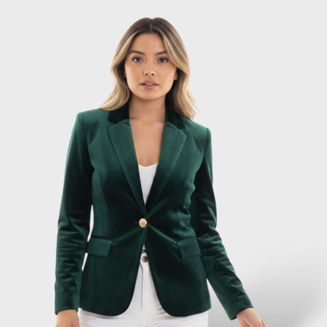 Elegant Women's Blazer with Golden Buttons