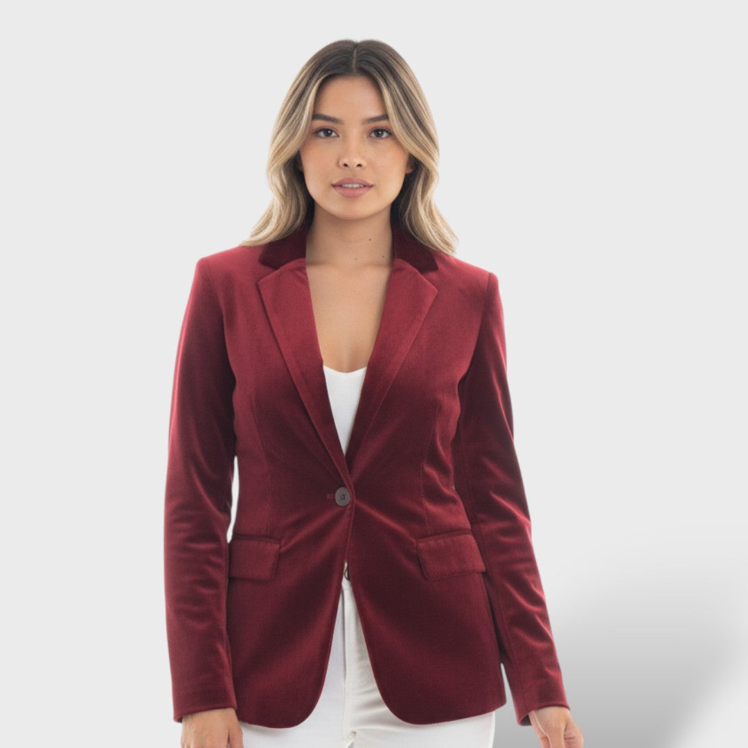 Elegant Women's Blazer with Golden Buttons