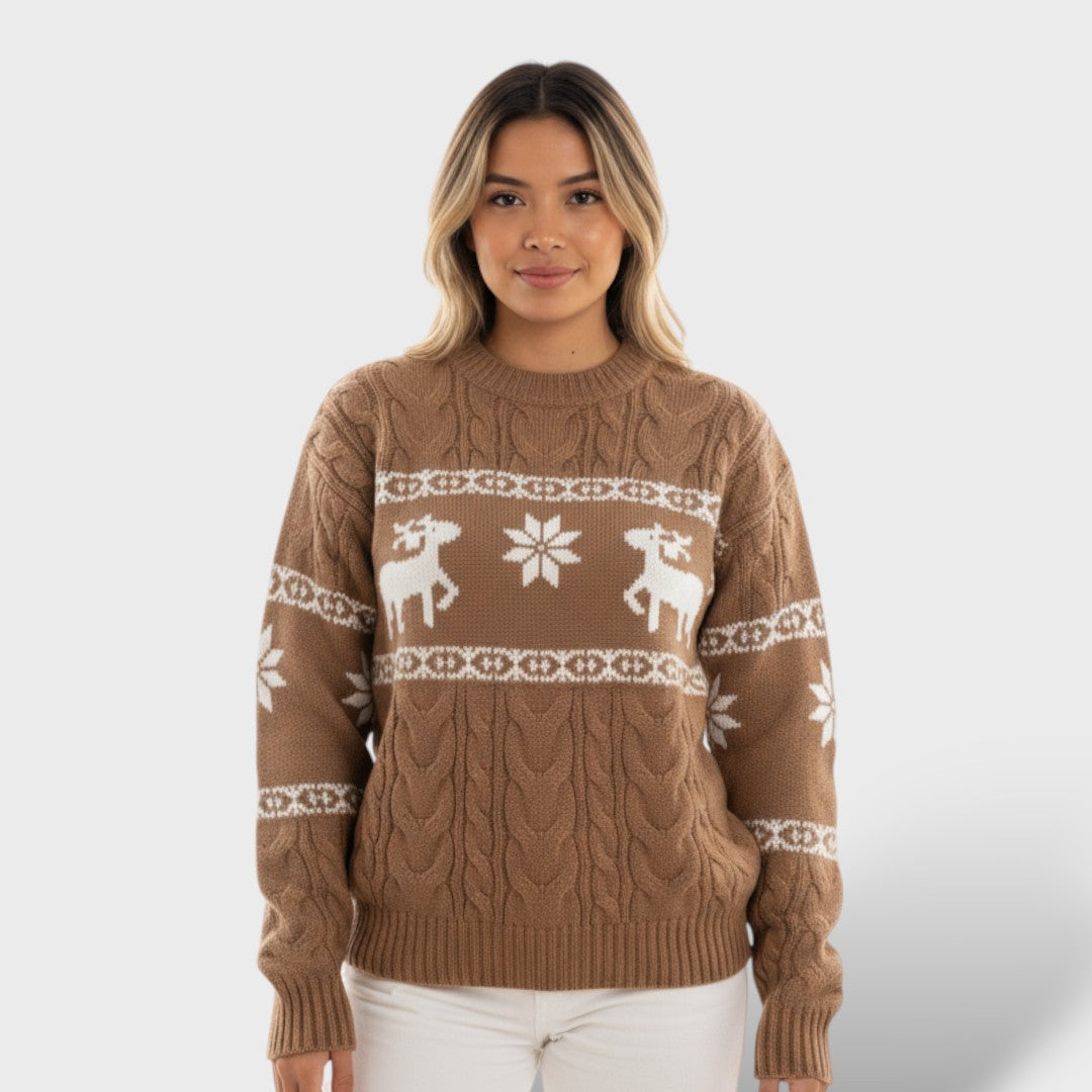 Cashmere Christmas Sweater with Deer