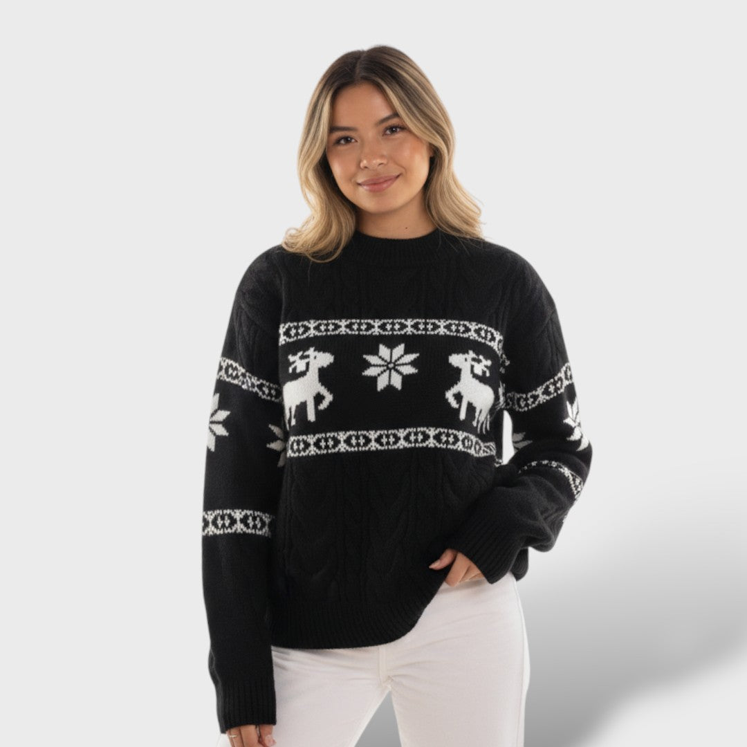 Cashmere Christmas Sweater with Deer