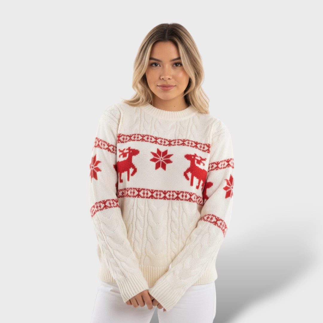 Cashmere Christmas Sweater with Deer