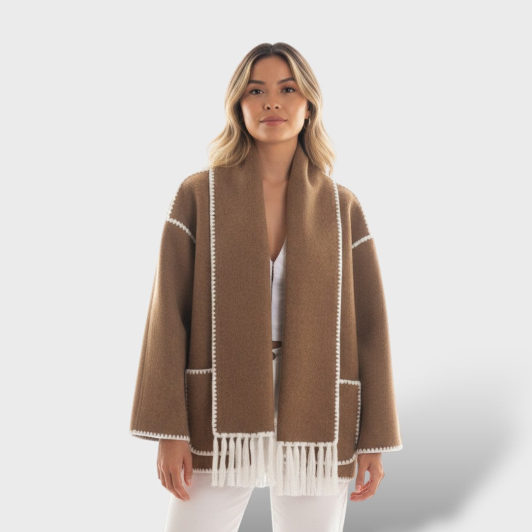 Women's Winter Coat with Wrap Collar