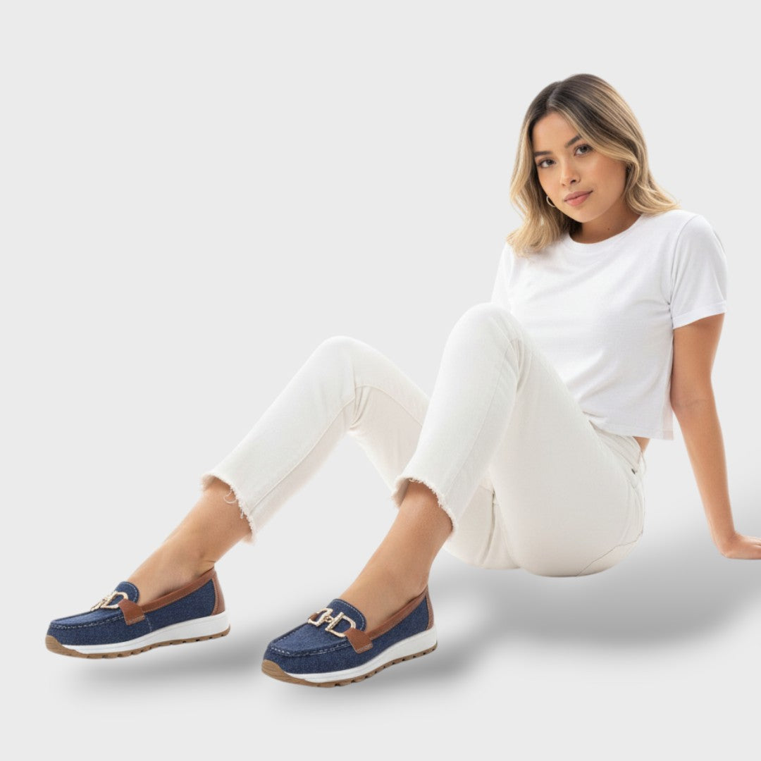 Women's Moccasins Flat Sole Buckle