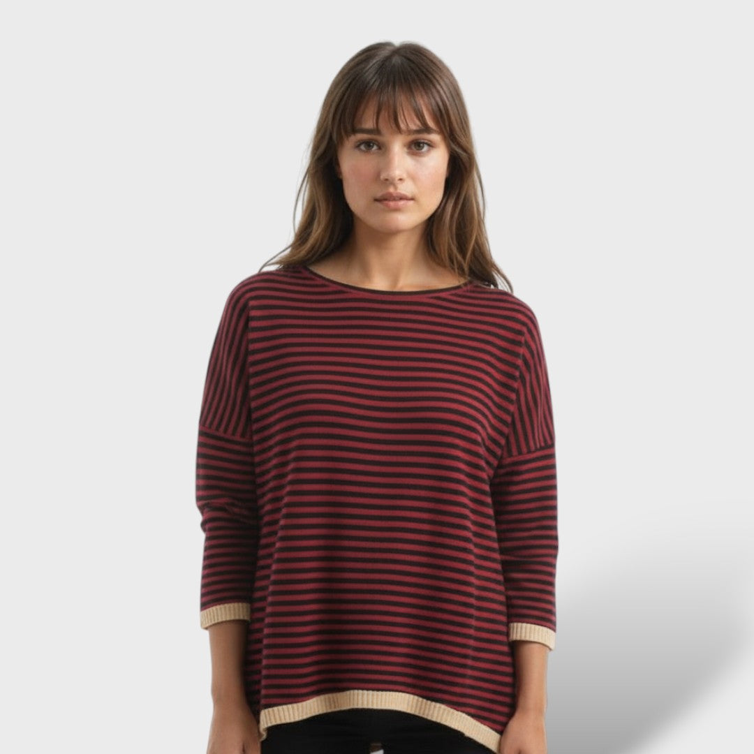 Women's Striped Cotton Sweater