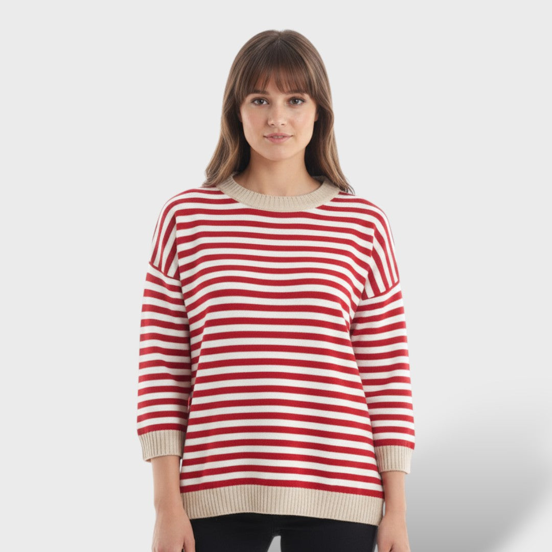 Women's Striped Cotton Sweater