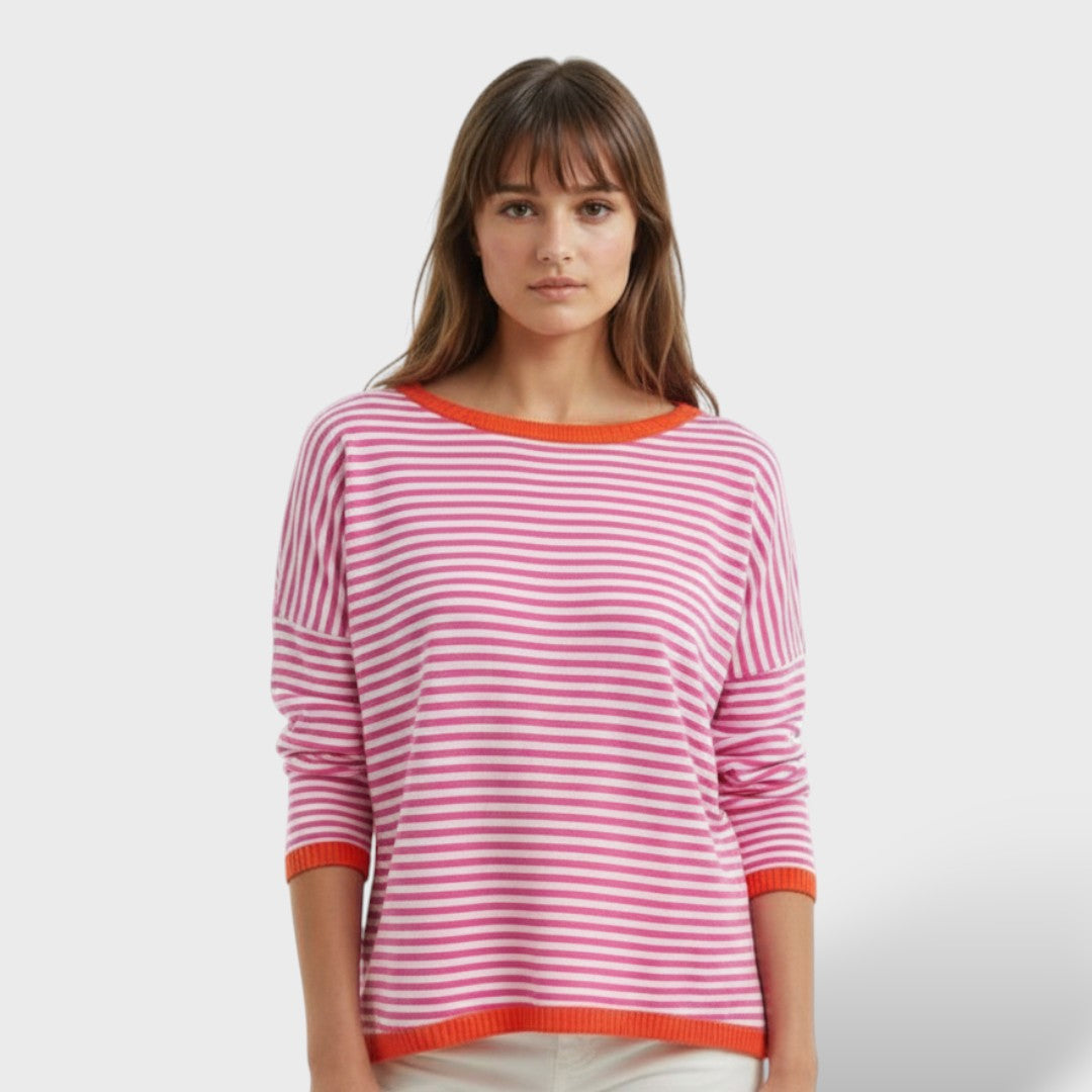 Women's Striped Cotton Sweater