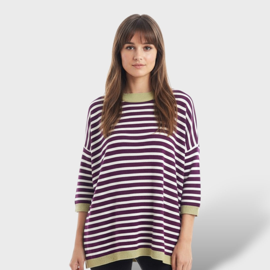 Women's Striped Cotton Sweater