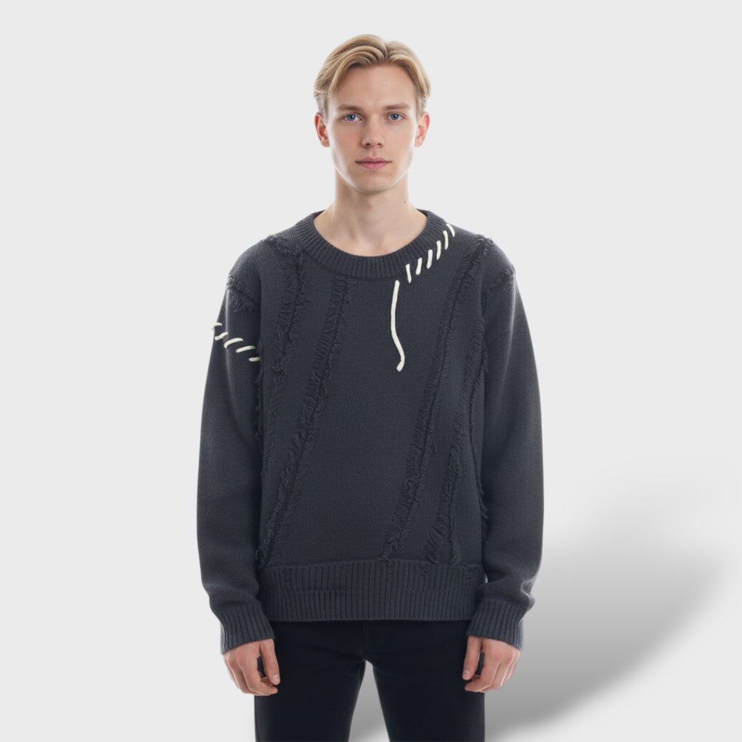 Men's Patchwork Sweater – Stylish, Warm, and Unique