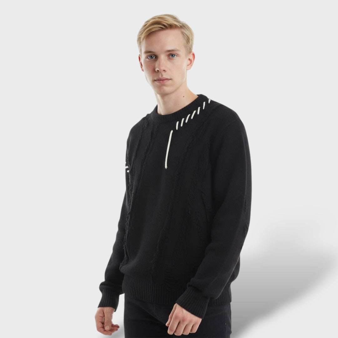 Men's Patchwork Sweater – Stylish, Warm, and Unique