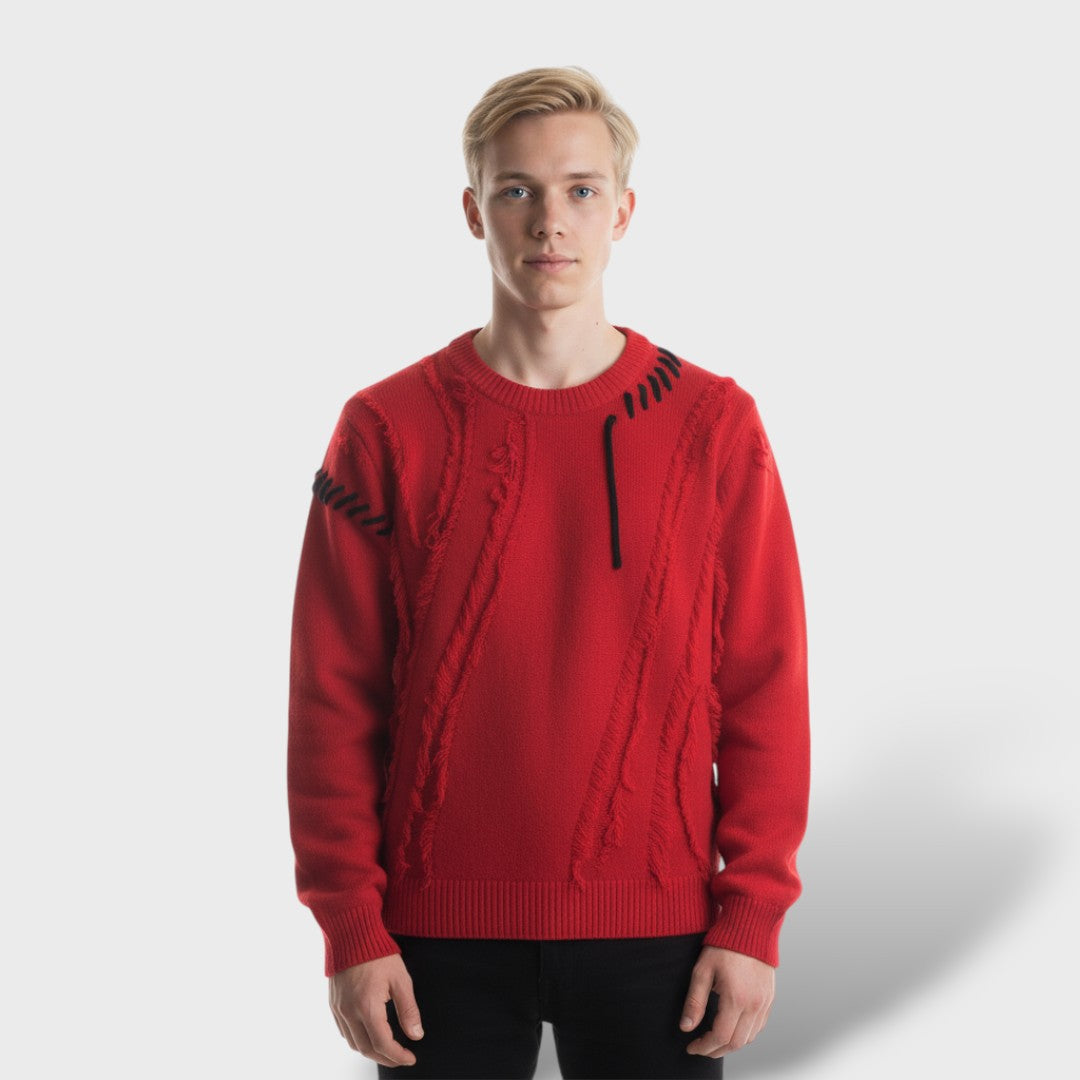 Men's Patchwork Sweater – Stylish, Warm, and Unique